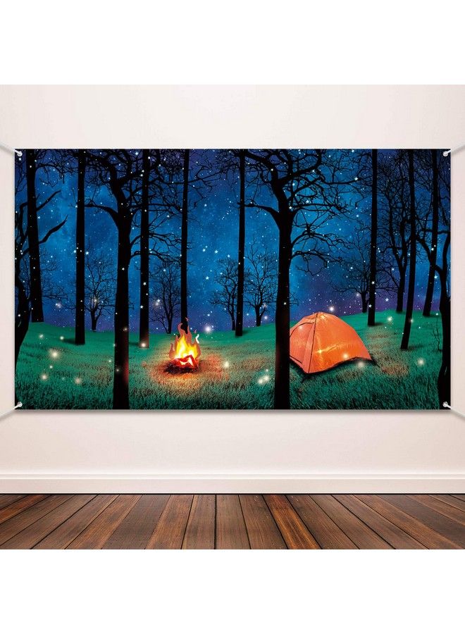 Forest Scene Camping Backdrop Supplies Camping Photography Background Photo Shoot Backdrop Party Decoration For Camping Theme Party Birthday Party Baby Shower
