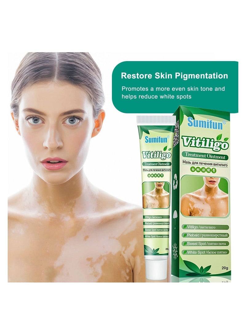 Vitiligo Treatment Ointment Cream for Skin Vitiligo, Psoriasis, Leukoplakia - Reduces White Spots on Skin and Improve Skin Pigmentation 6 Counts