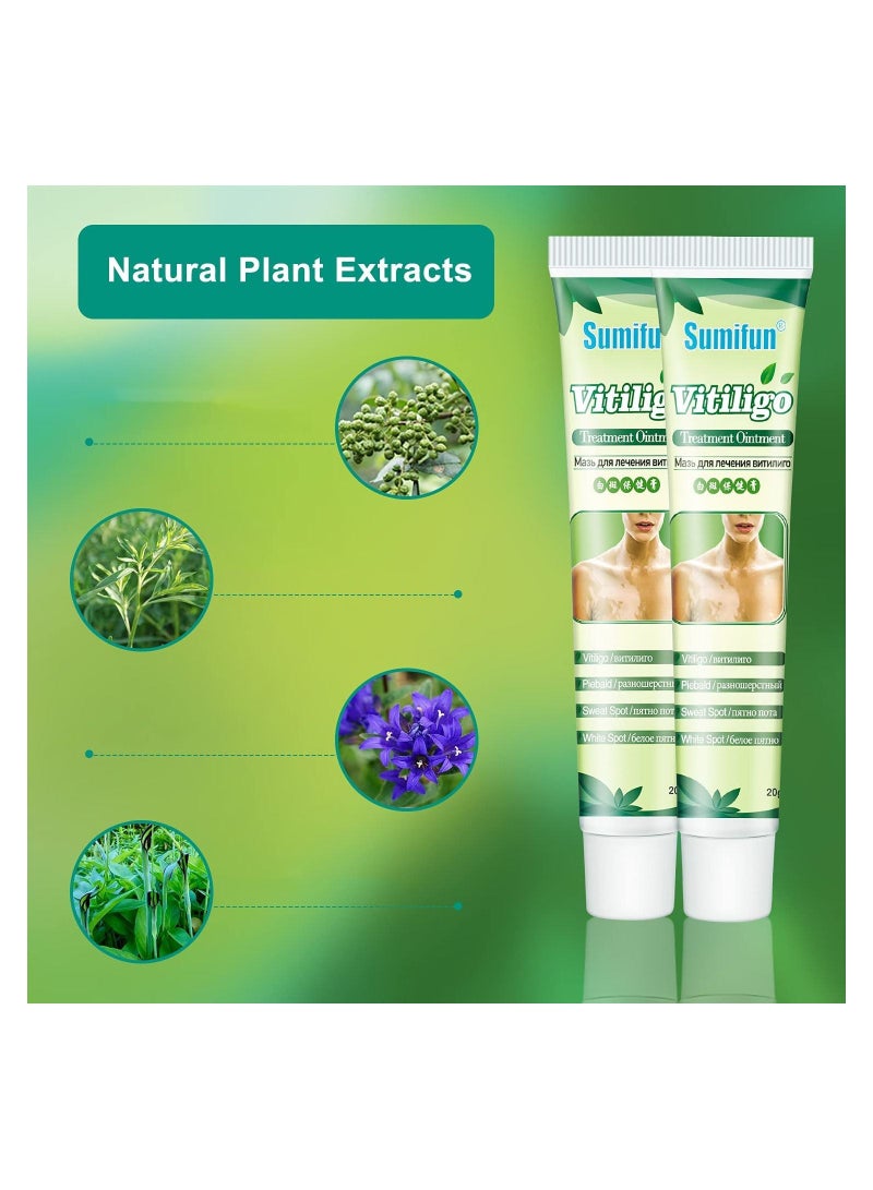 Vitiligo Treatment Ointment Cream for Skin Vitiligo, Psoriasis, Leukoplakia - Reduces White Spots on Skin and Improve Skin Pigmentation 6 Counts