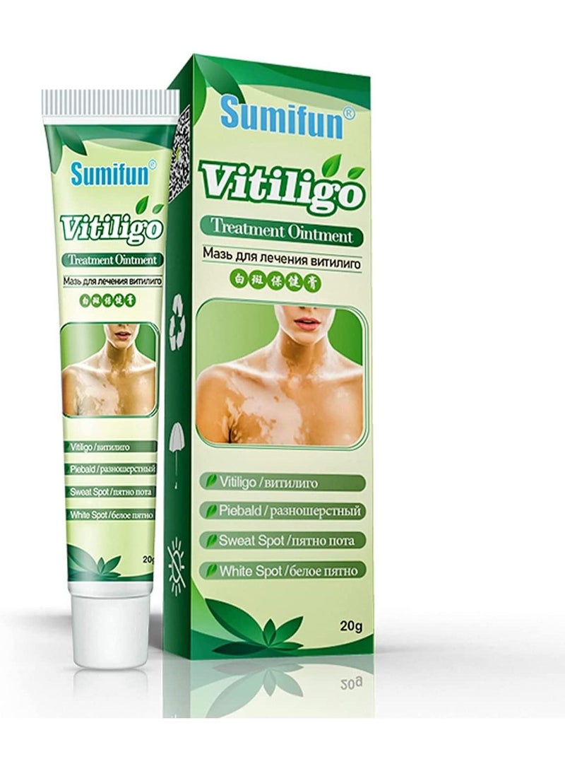 Vitiligo Treatment Ointment Cream for Skin Vitiligo, Psoriasis, Leukoplakia - Reduces White Spots on Skin and Improve Skin Pigmentation 6 Counts