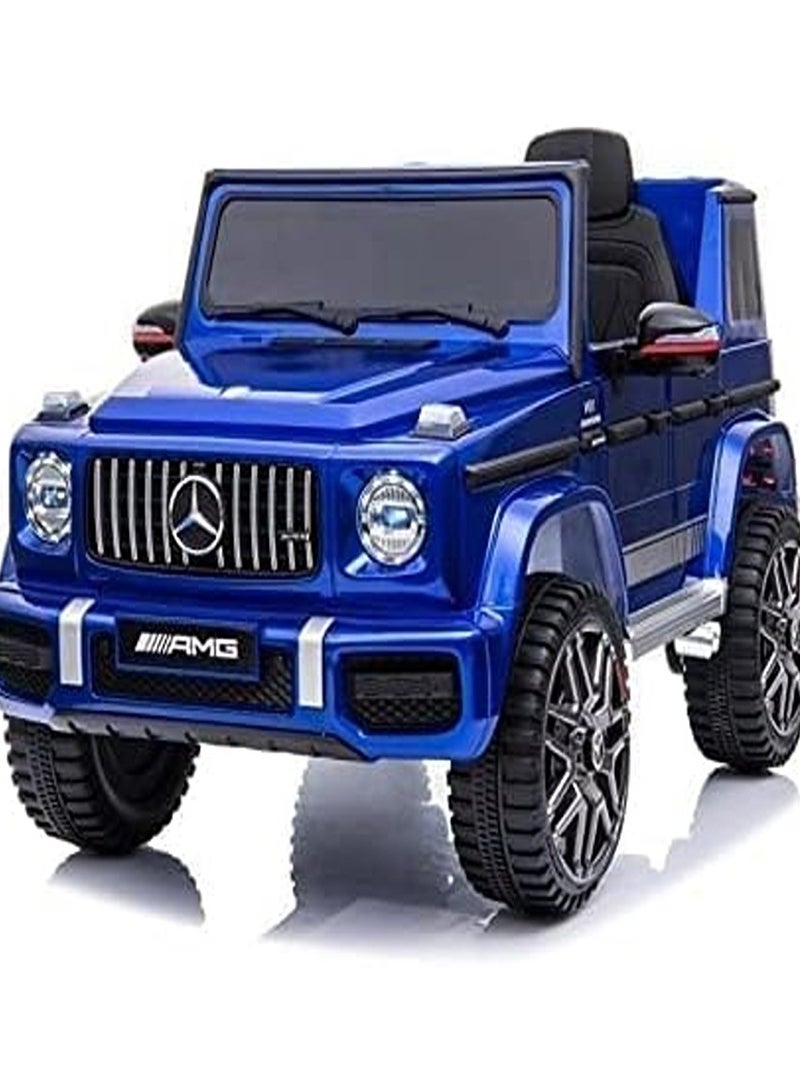 Mercedes Benz Amg G63, Licensed Electric Car, 12V Ride On Car With Remote Control For Kids - Painting Blue