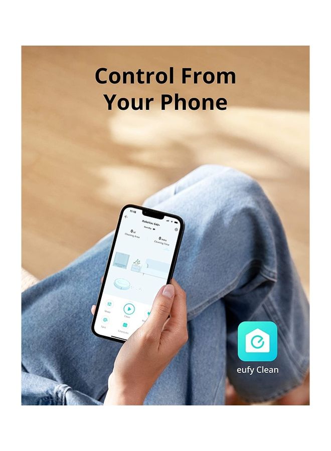Clean by Anker, eufy Clean G40+, Robot Vacuum, Self-Emptying Robot Vacuum, 2,500Pa Suction Power, WiFi Connected, Planned Pathfinding, Ultra-Slim Design, Perfect for Daily Cleaning 3.2 L 1000 W T2272 Black