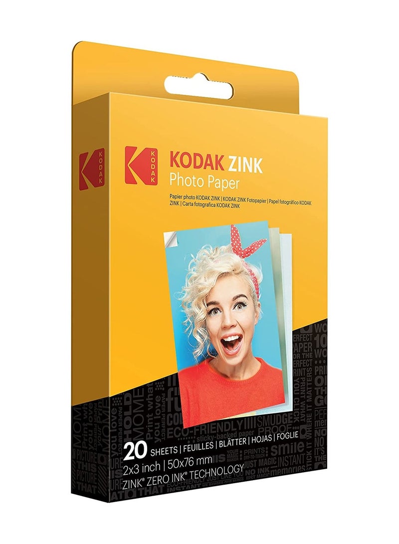 Zink Paper For Printomatic 20 Sheets