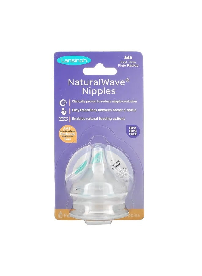 mOmma NaturalWave Nipples Fast Flow 2 Nipples