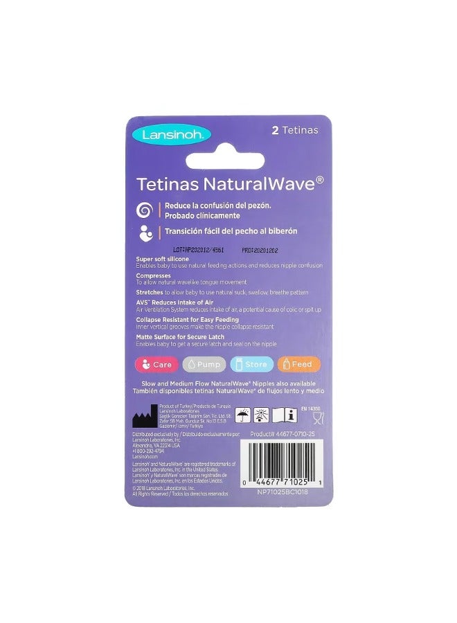 mOmma NaturalWave Nipples Fast Flow 2 Nipples