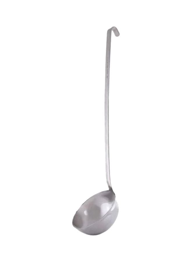 Kitchen Heavy Duty Soup Ladle With Hooked Handle Silver 28.5cm