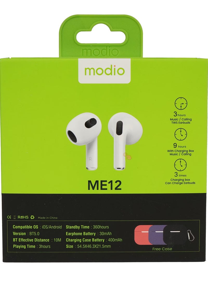 ME12 Bluetooth Wireless Earphone for Android and iOS