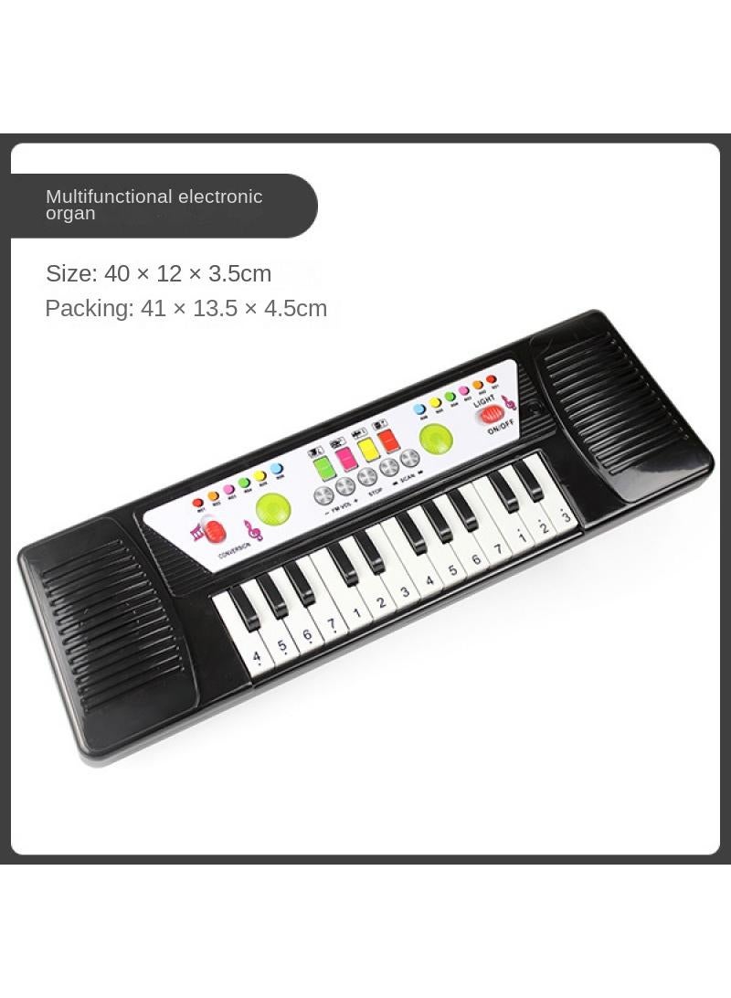 Children's electronic piano toys educational early education number keyboard toys for kids Black