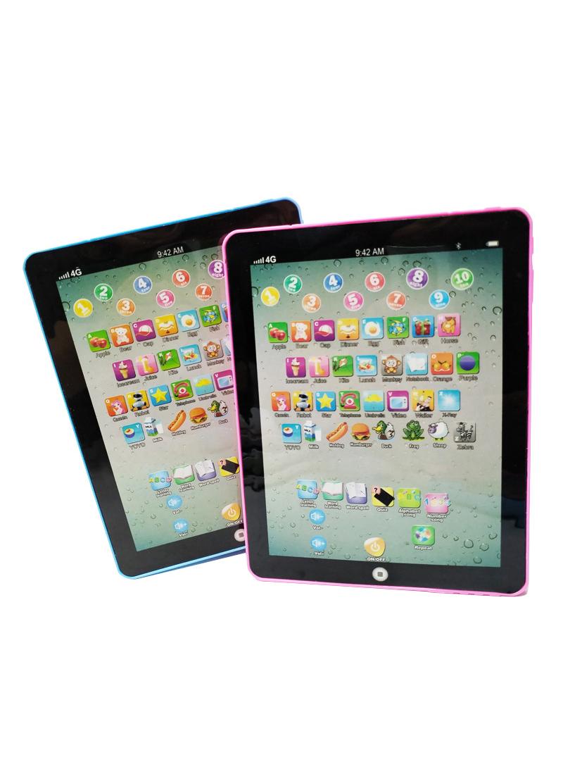 2Pcs Children's English tablet learning machine Portable early education story machine children's toys without batteryEnglish