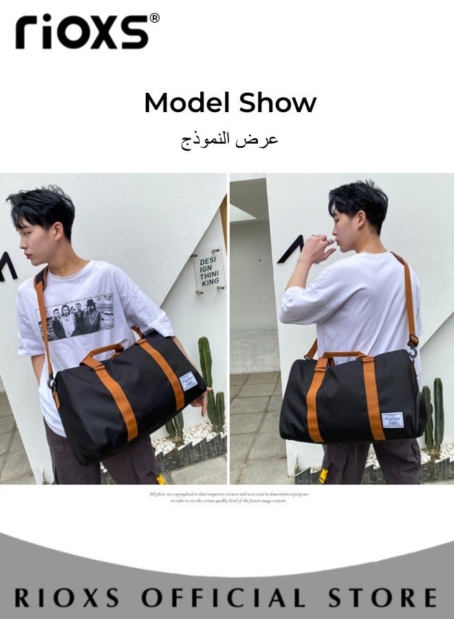 Large Capacity Multi Pocket Gym Bag with Shoes Compartment Sports Bag with Waterproof Pocket Outdoor Sport Travel Duffel Bag for Women and Men