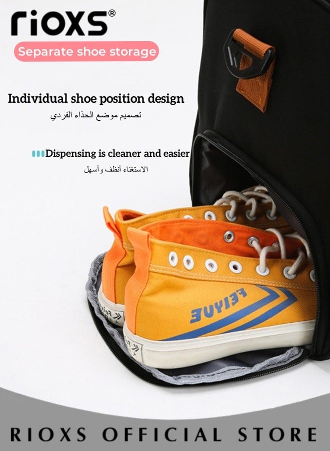 Large Capacity Multi Pocket Gym Bag with Shoes Compartment Sports Bag with Waterproof Pocket Outdoor Sport Travel Duffel Bag for Women and Men