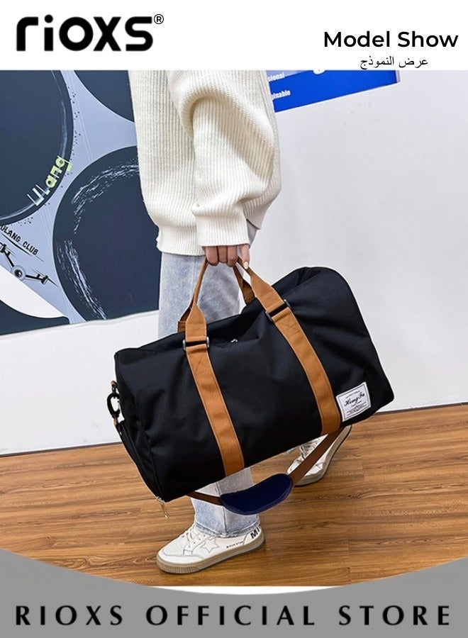 Large Capacity Multi Pocket Gym Bag with Shoes Compartment Sports Bag with Waterproof Pocket Outdoor Sport Travel Duffel Bag for Women and Men