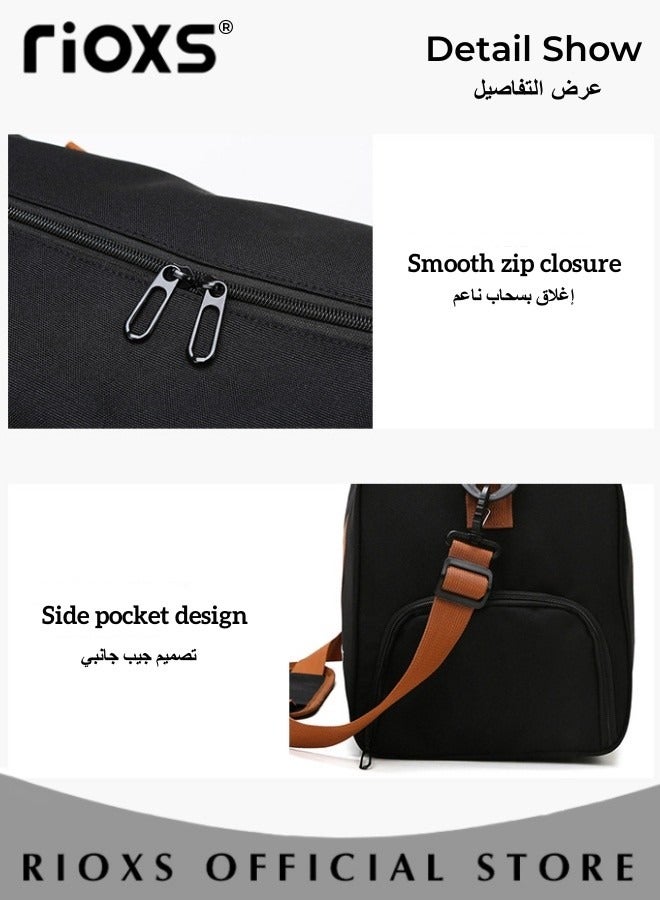 Large Capacity Multi Pocket Gym Bag with Shoes Compartment Sports Bag with Waterproof Pocket Outdoor Sport Travel Duffel Bag for Women and Men