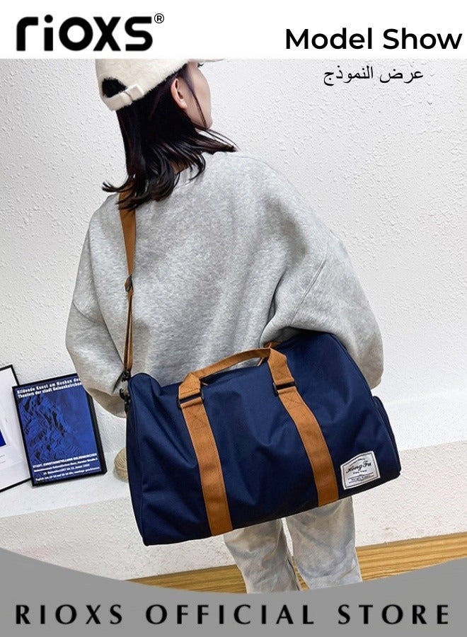 Large Capacity Multi Pocket Gym Bag with Shoes Compartment Sports Bag with Waterproof Pocket Outdoor Sport Travel Duffel Bag for Women and Men