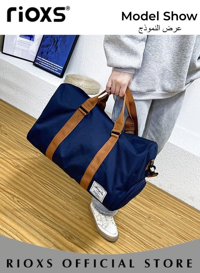 Large Capacity Multi Pocket Gym Bag with Shoes Compartment Sports Bag with Waterproof Pocket Outdoor Sport Travel Duffel Bag for Women and Men