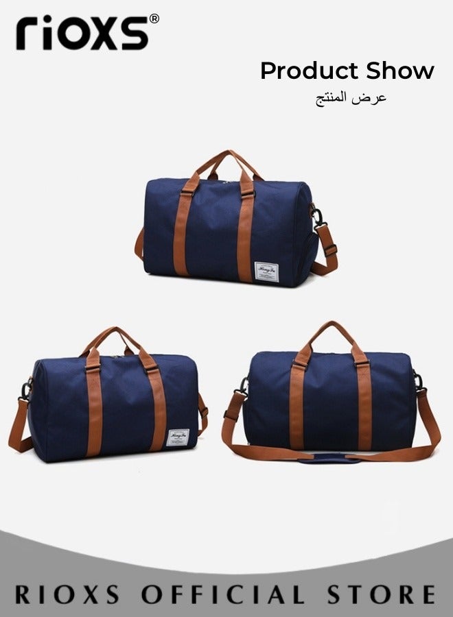 Large Capacity Multi Pocket Gym Bag with Shoes Compartment Sports Bag with Waterproof Pocket Outdoor Sport Travel Duffel Bag for Women and Men