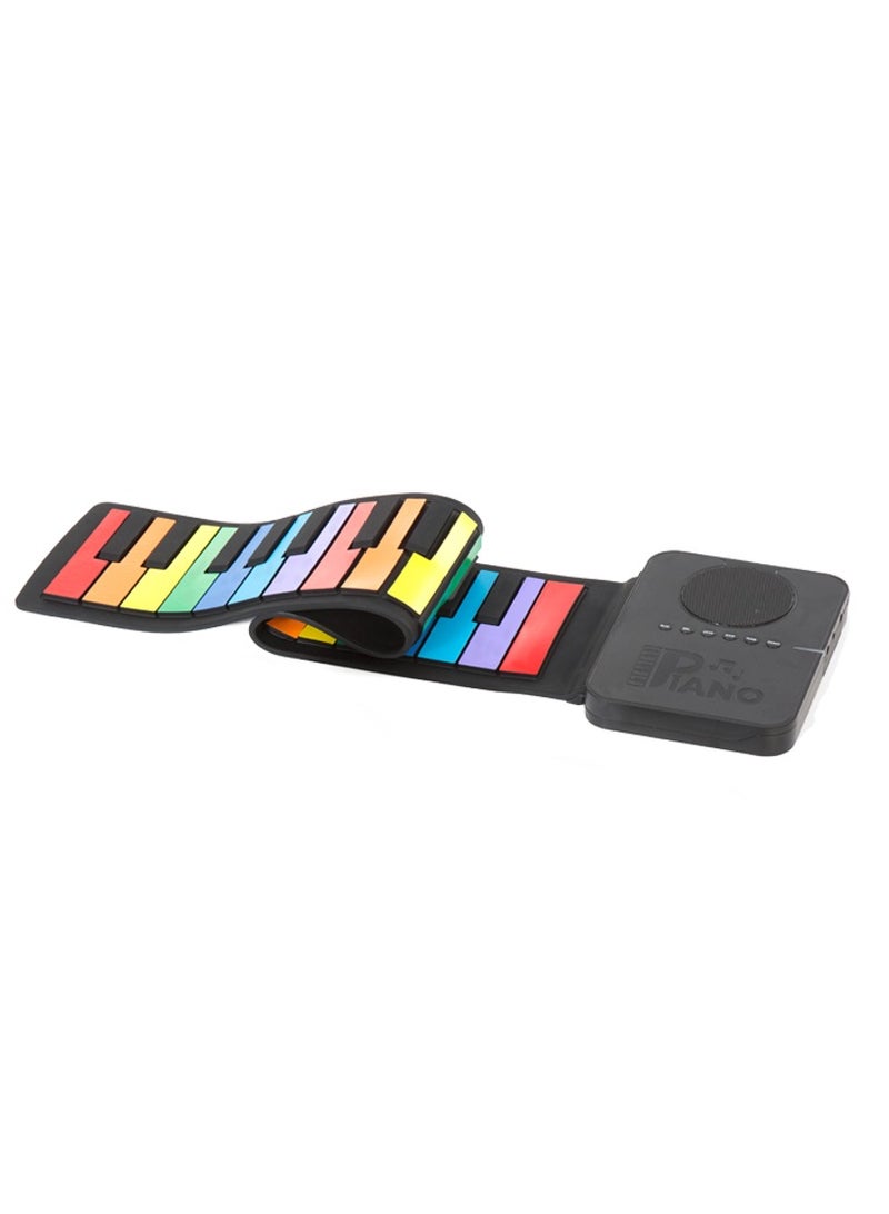 Innovatek™  Smart Rollable Piano 49 Keys Color Coded Books and Smart Phone App for Effortless Learning and Musical Mastery