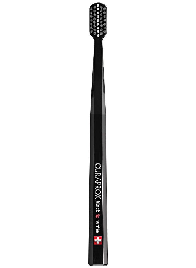 Curaprox Black is White Toothpaste, 90ml + CS 5460 Ultra-Soft Toothbrush - Activated Charcoal Whitening Toothpaste Set, 2 Count (Pack of 1)