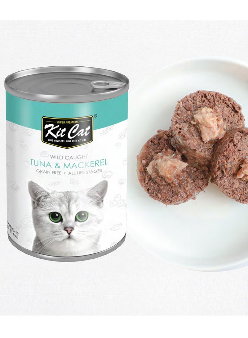 Wild Caught Tuna with Mackerel Canned Cat Wet Food 5X400g