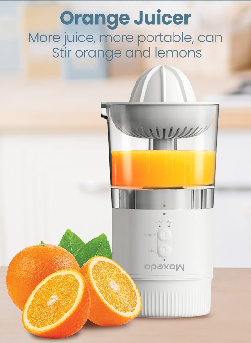 Moxedo 3 in 1 Portable Juicer Blender USB Rechargeable 4 Stainless Steel Blades BPA Free Material Mini Blender Smoothie Maker Lemon Orange Juicer