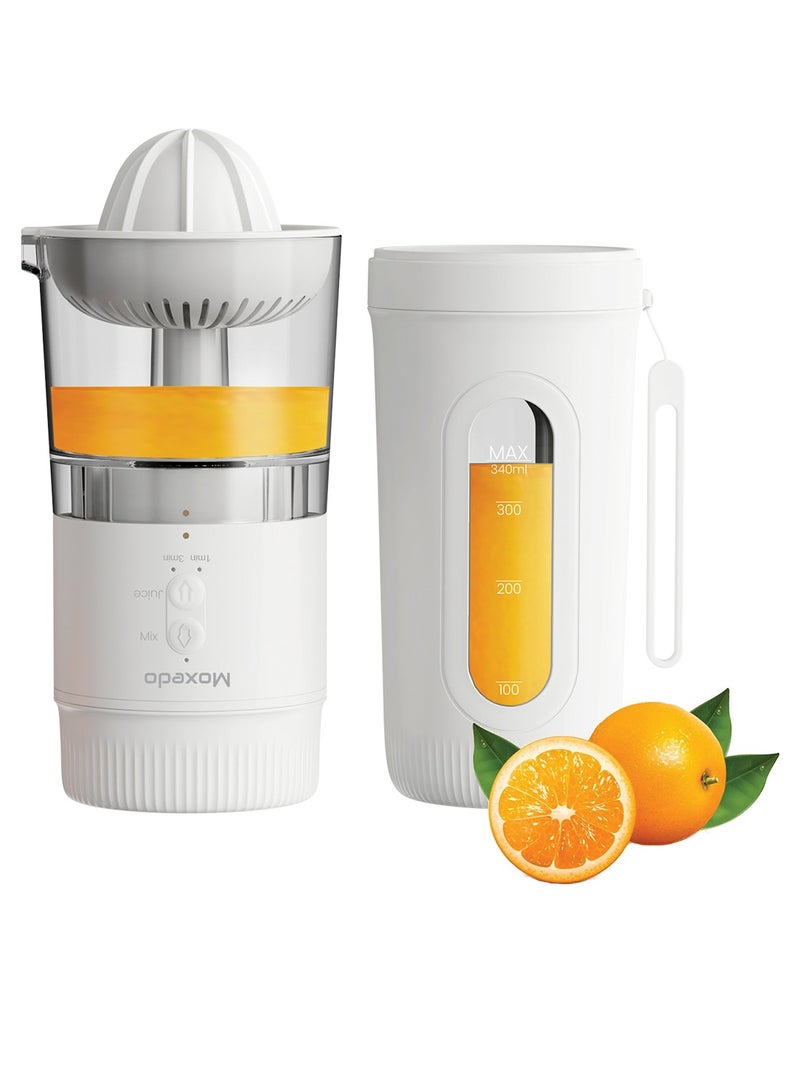 Moxedo 3 in 1 Portable Juicer Blender USB Rechargeable 4 Stainless Steel Blades BPA Free Material Mini Blender Smoothie Maker Lemon Orange Juicer