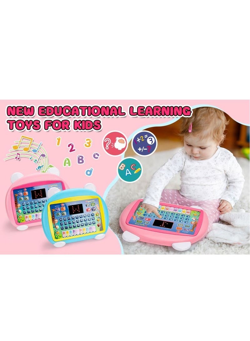 Kids Laptop Computer Toy, Kids Learning Computer English Learner Study Laptop for Early Educational, Fun Learning Machine, Learn Letter, Words, Games, Mathematics, Music, Logic, Memory Tool (Pink)