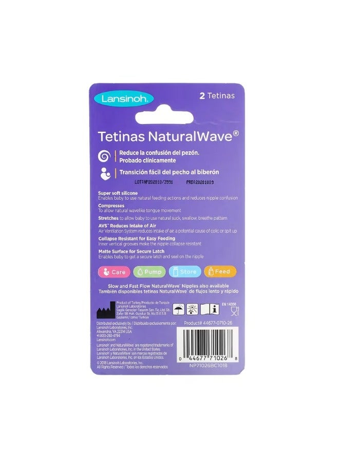 mOmma NaturalWave Nipples Medium Flow 2 Nipples