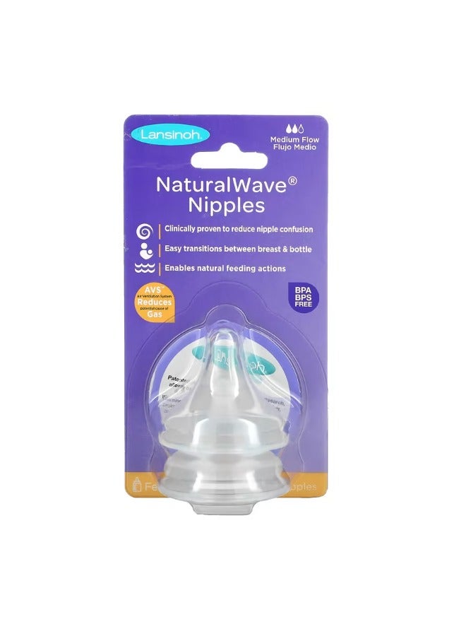 mOmma NaturalWave Nipples Medium Flow 2 Nipples