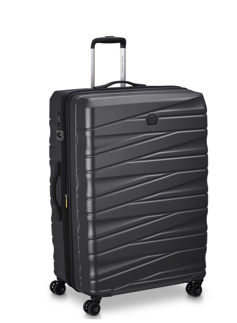 Delsey Tiphanie 82cm Hardcase 4 Double Wheel Expandable Check-In Luggage Trolley Case Grahite - 00389283101ME