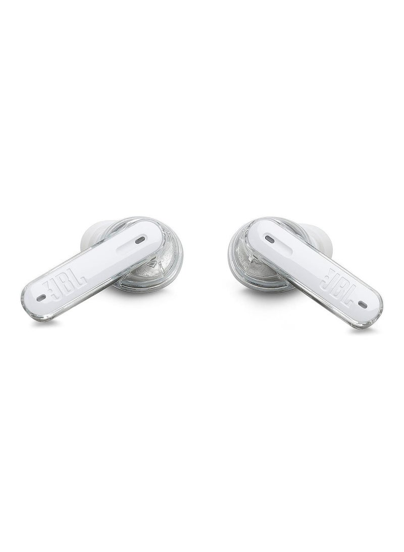 Tune Beam True Wireless Noise Cancelling Earbuds, Pure Bass Sound, Bluetooth 5.3, Smart Ambient, 4-Mics Technology, VoiceAware, 48H Battery, Water And Dust Resistant White
