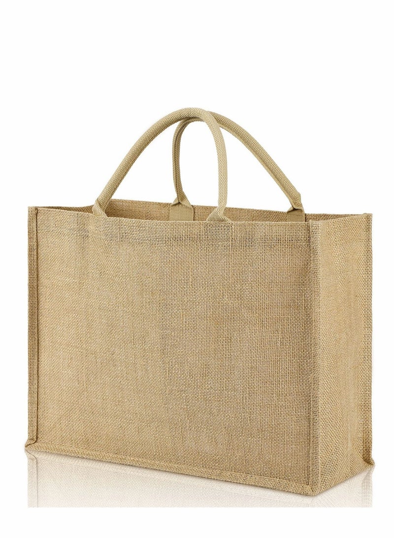 Tote Bags  Burlap Jute Reusable Canvas Gift Favors Bag with handles Blank Totes Bulk for Bridesmaid Wedding Women Market Grocery Shopping Bachelorette Party Beach Trip DIY