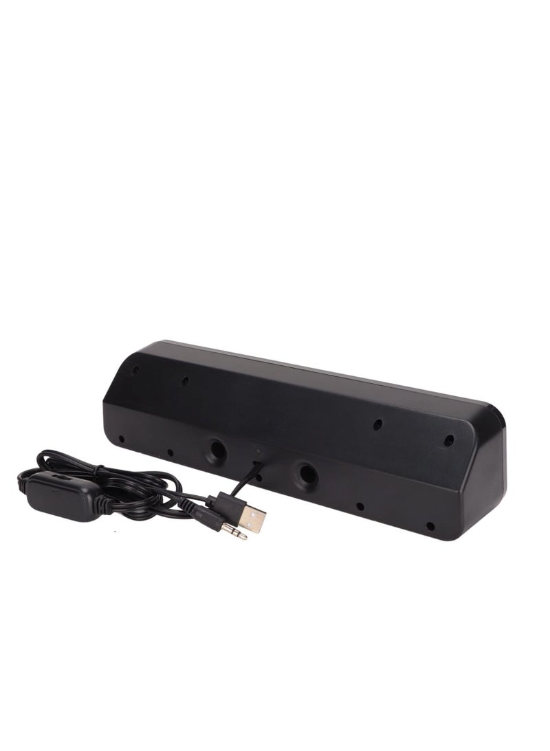 Wired Soundbar, TV Sound Bar with Subwoofer, USB HiFi 360 Degree Stereo Desktop Speaker, Home Theater Surround Sound System Speaker, for TV Gaming Projector