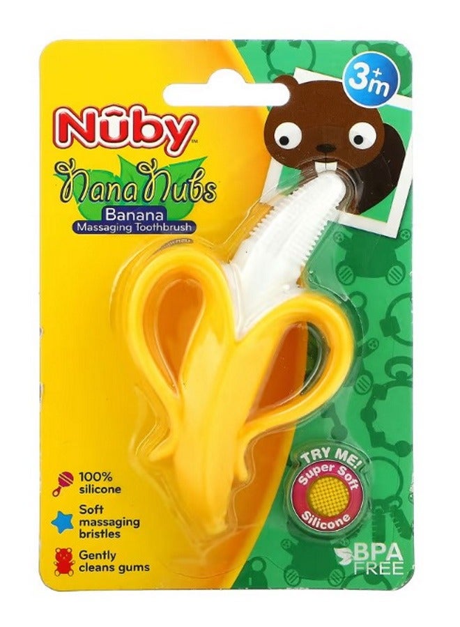 NanaNubs Banana Massaging Toothbrush 3 Months 1 Brush