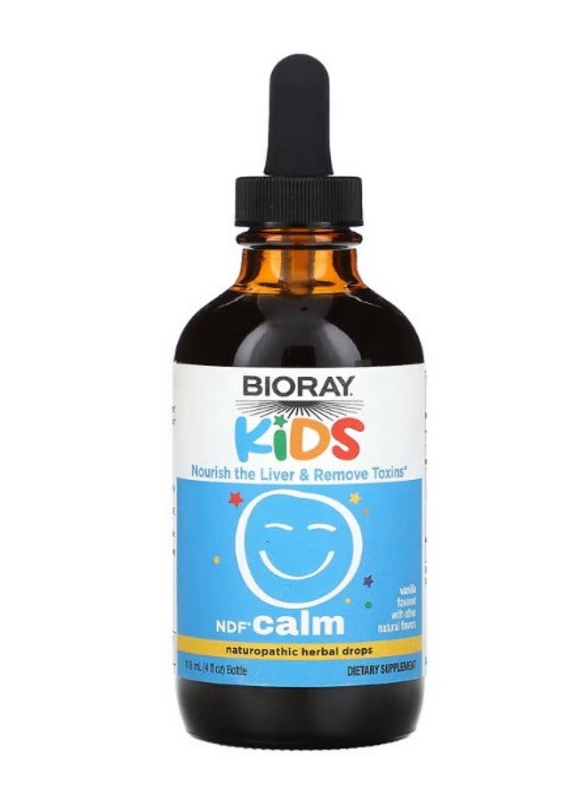Kids NDF Calm Naturopathic Herbal Drops Vanilla 4 fl oz 118 ml