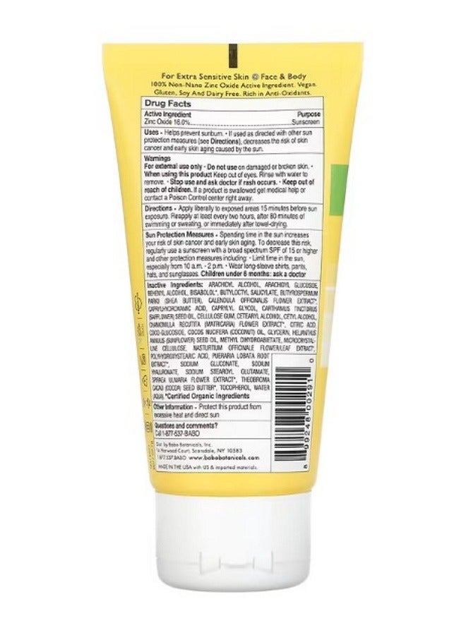 Clear Zinc Sunscreen Extra Sensitive Skin SPF 30 Fragrance Free 3 fl oz 89 ml