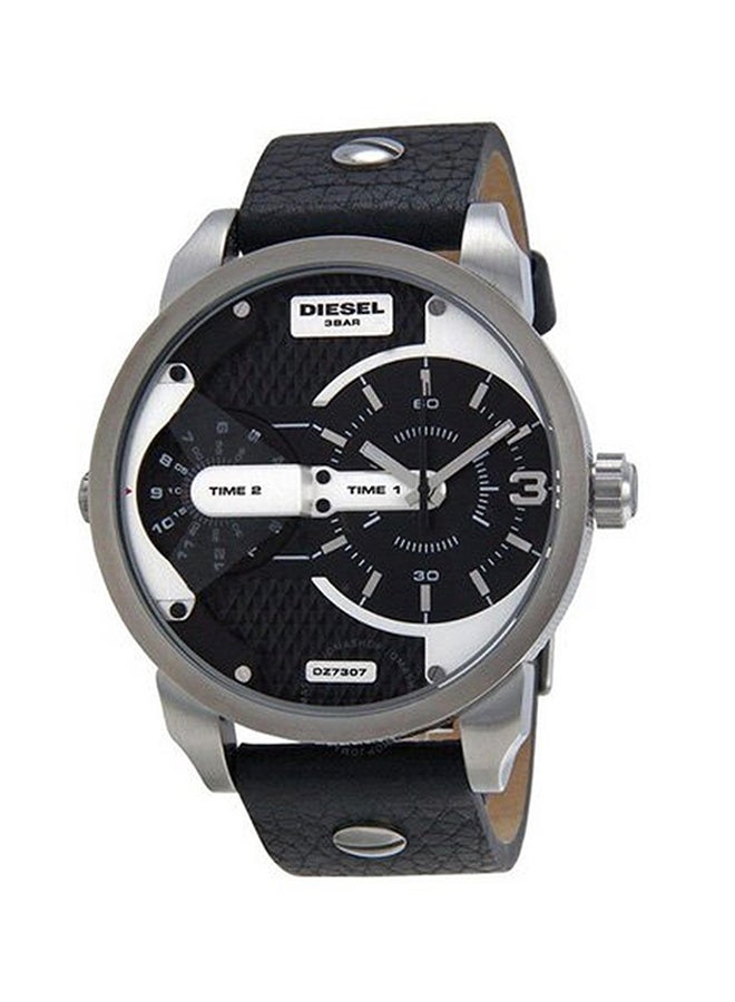 Men's Leather Analog Wrist Watch DZ7307