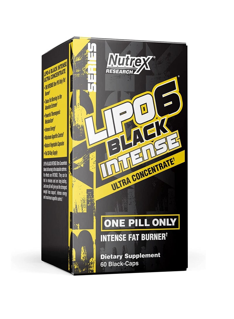 Lipo 6 Black Intense Ultra Concentrate Intense Fat Burner 60 Capsules
