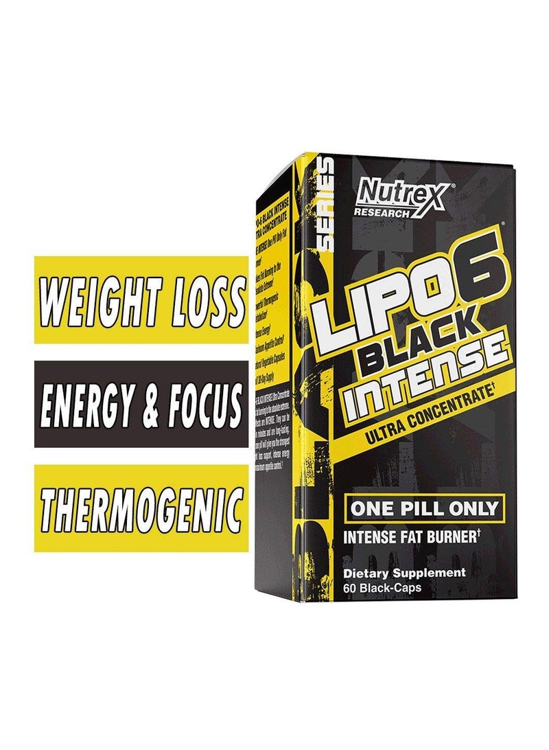 Lipo 6 Black Intense Ultra Concentrate Intense Fat Burner 60 Capsules