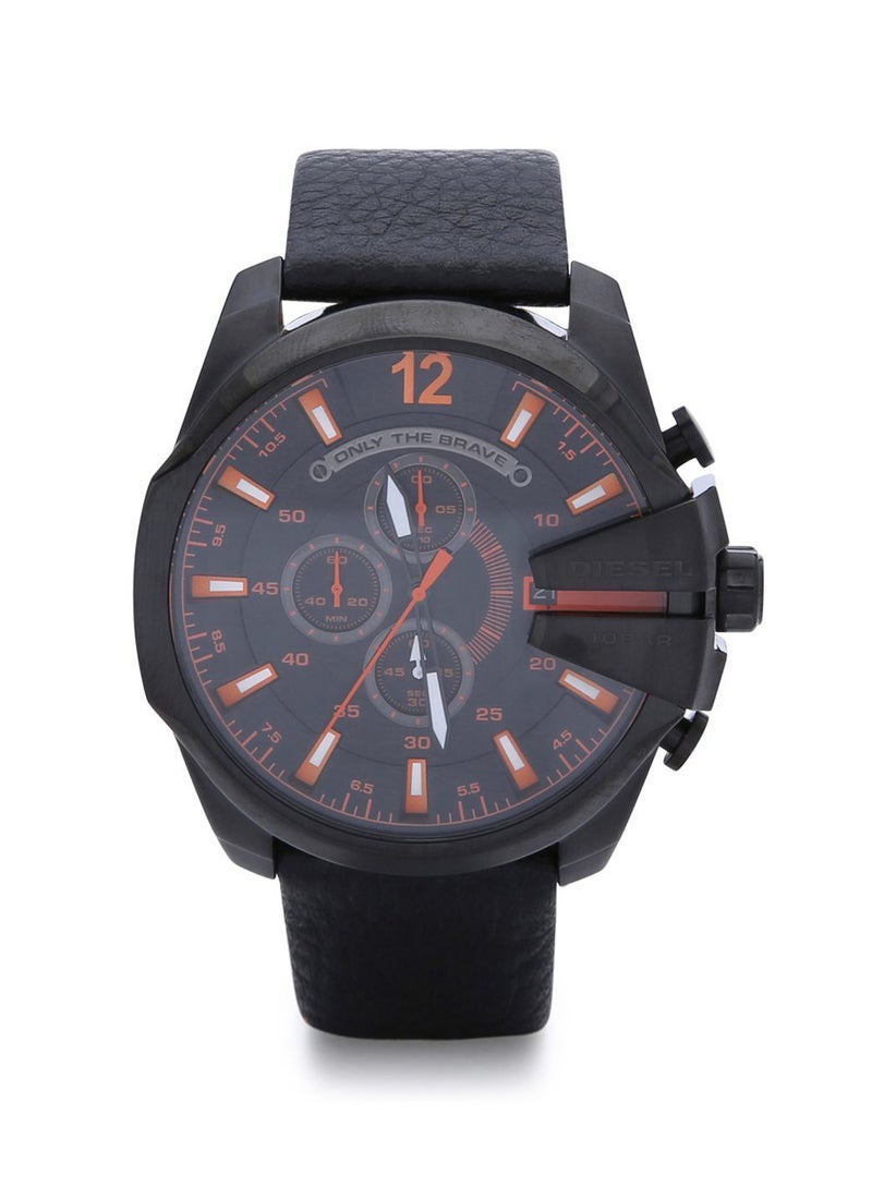 Men's Chronograph Leather Strap Watch DZ4291