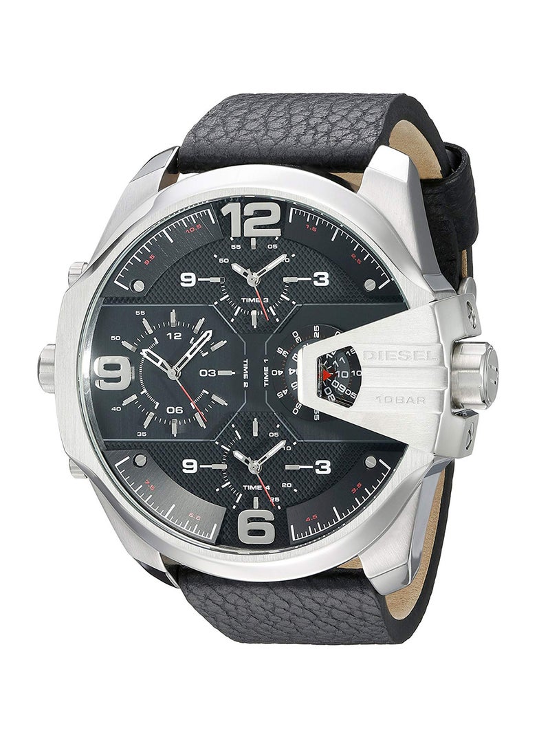 Men's Leather Analog Wrist Watch DZ7376