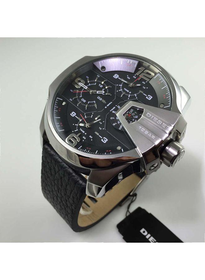 Men's Uber Chief Leather Chronograph Watch