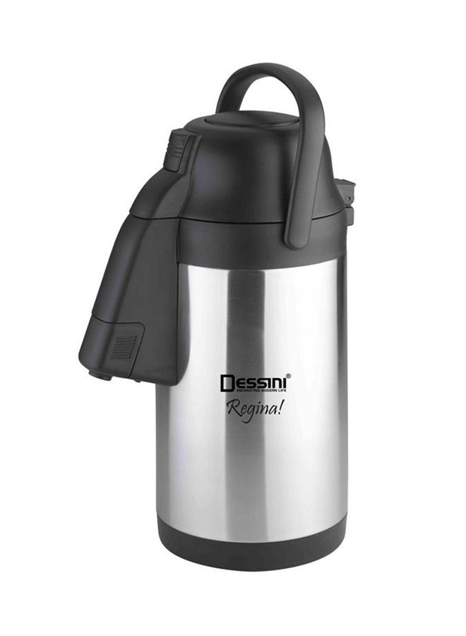 Regina Stainless Steel Flask Silver/Black 3Liters