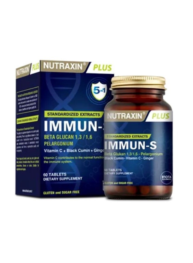 Nutraxin Plus Immun-S 1,3-1,6 Beta-Glucan 60 Tablets