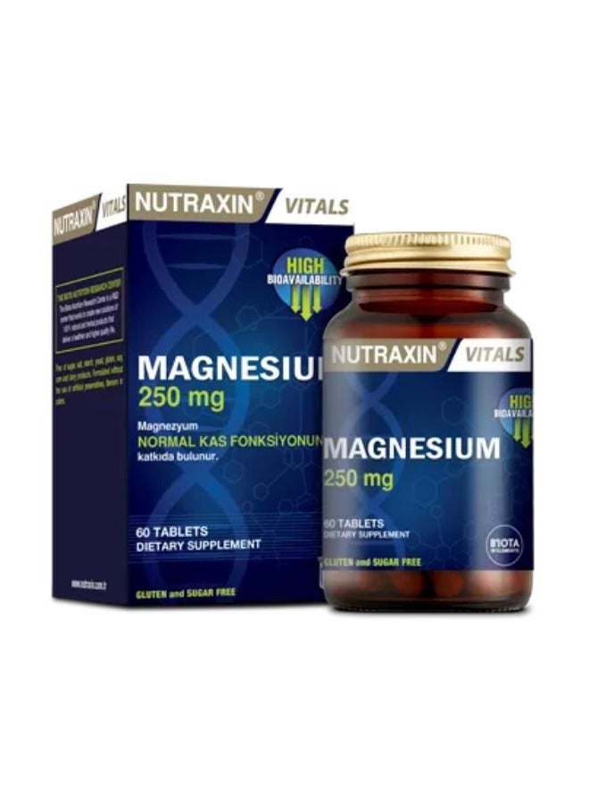 Nutraxin Vitals Magnesium 250 mg 60 TabletS