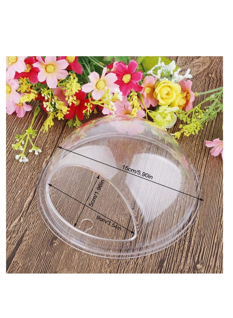 2Pc Clear Acrylic Hanging Wall Mounted Fish Bowls Perfect for Aquarium Plants and Fishes