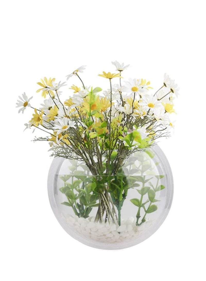 2Pc Clear Acrylic Hanging Wall Mounted Fish Bowls Perfect for Aquarium Plants and Fishes