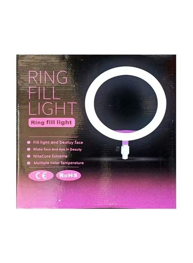 Mobile Live Supplementary Light Photography Ring Lamp with US Plug, No Tripod Included