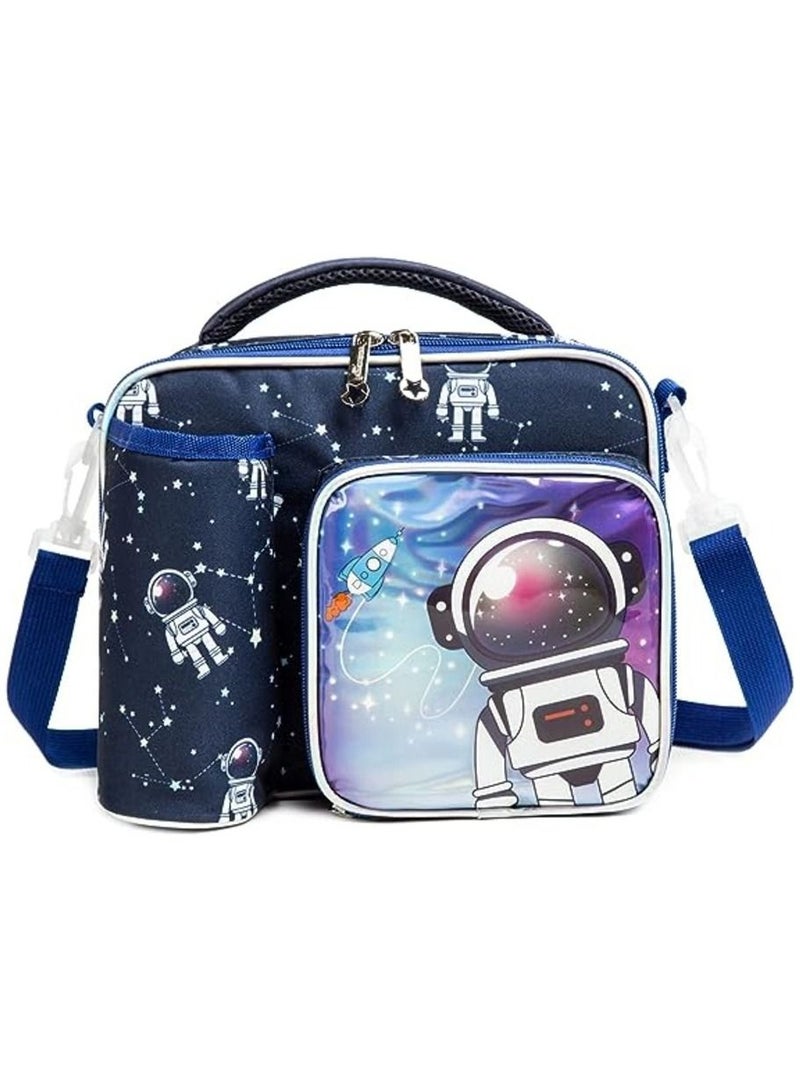 Gsequins Lunch Bag Kids Insulated Lunch Tote Bag for Boys and Girls with Adjustable Shoulder Strap and Durable Handle