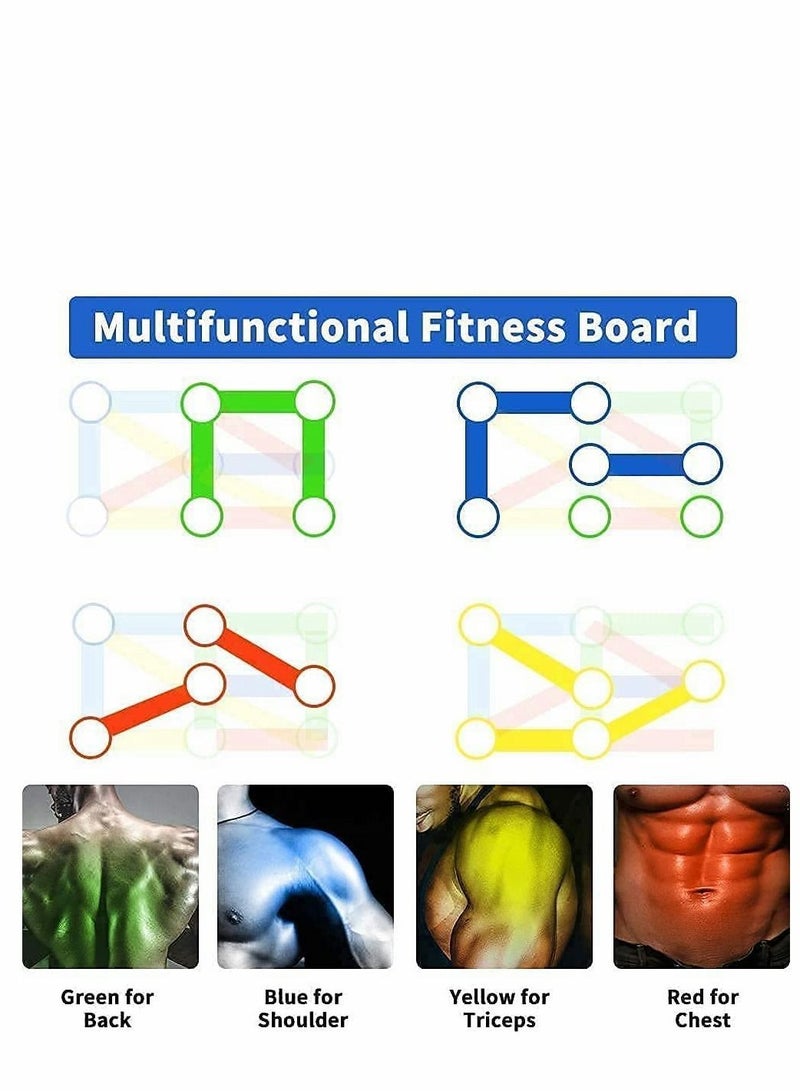 Fitness Portable Push Up Board System, 14 in 1 Body Building Exercise Tools Workout Stands, Training System for Men Women (Black)
