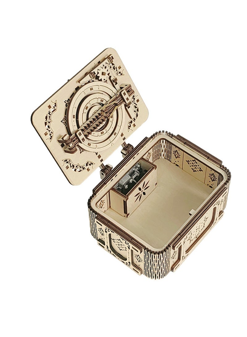 3D Three Dimensional Wooden Music Puzzle Password Box